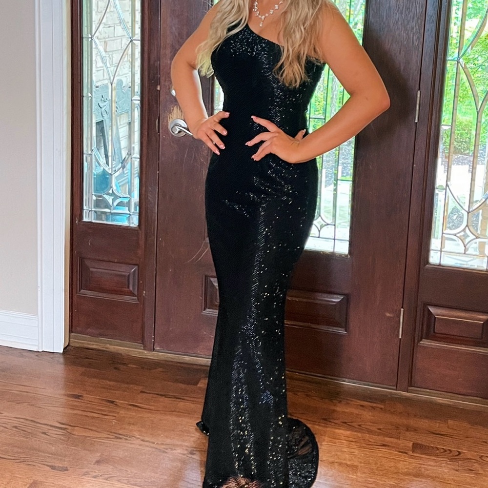 Jovani Black Sequin Dress